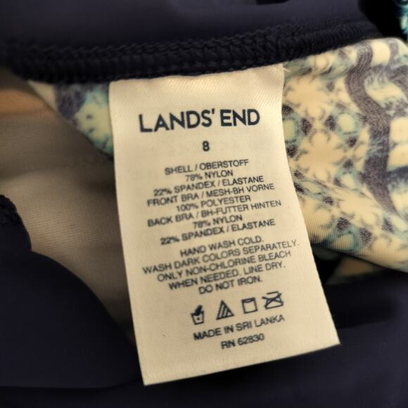 Lands End Tankini Swim Top Tie Dye Soft Cups - Picture 10 of 10